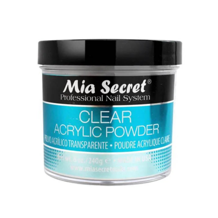 Mia Secret - Clear Acrylic Powder, 1oz, 2oz, 4 oz and 8oz