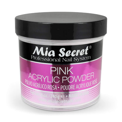 Mia Secret Pink Acrylic Powder, 2oz/4oz/8oz