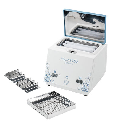 MicroStop Compact Sterilizer on Salon Counter