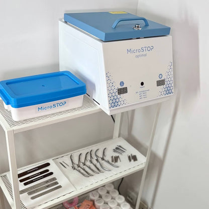 MicroStop Optimal Sterilizer on Salon Counter