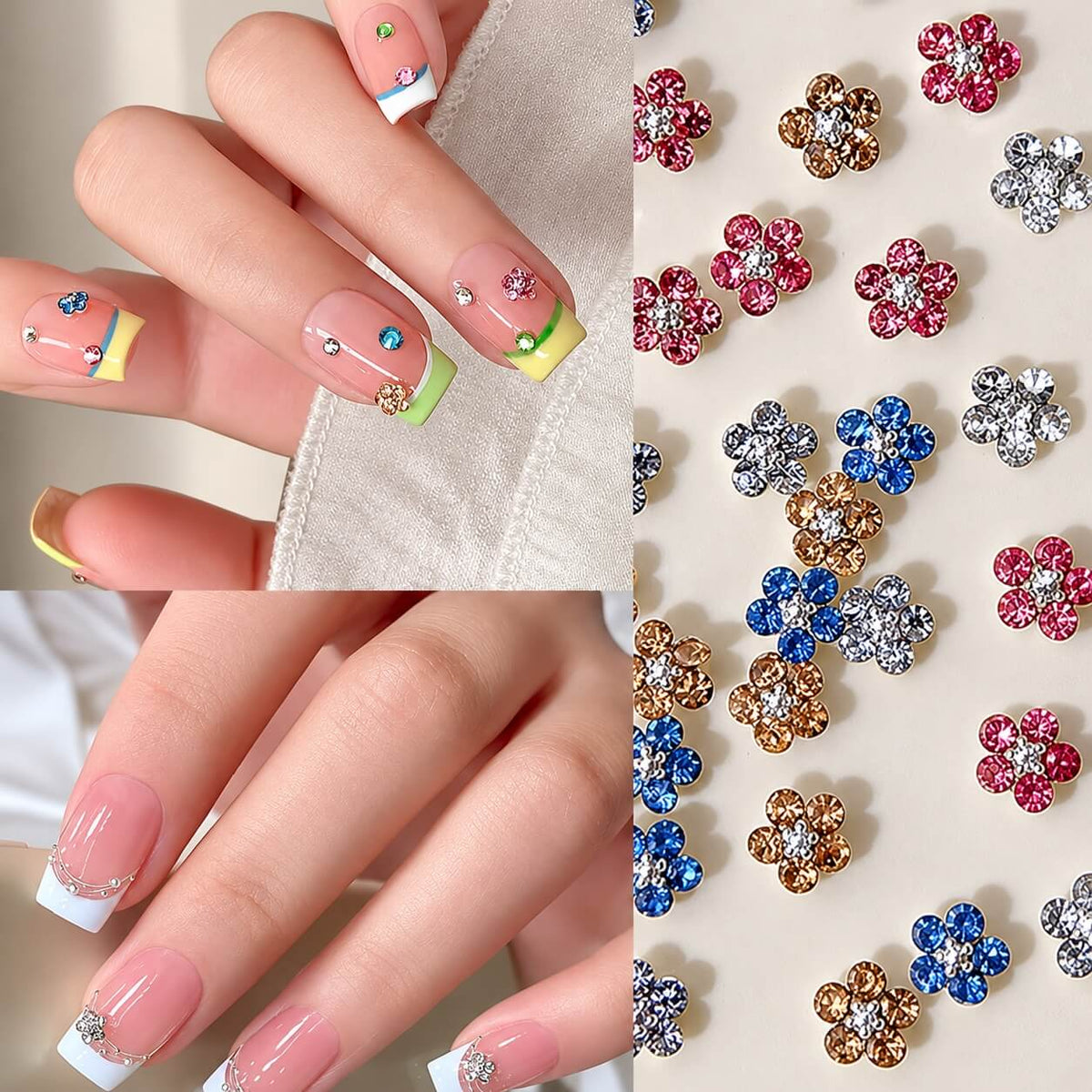 Mini Floral Nail Art Decorations