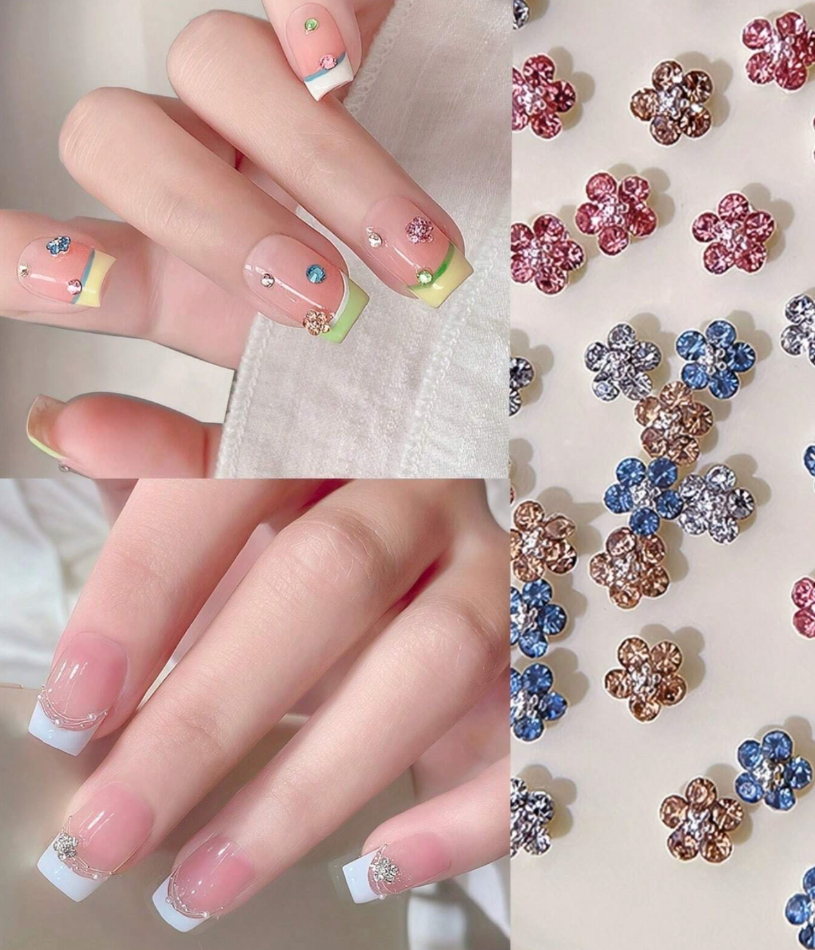 Mini Flower Nail Charms