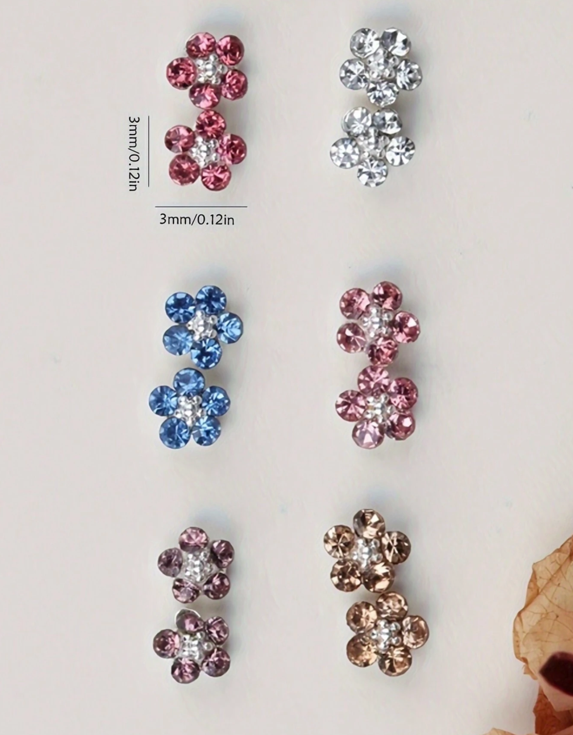 Mini Flower Nail Charms for Elegant Nail Designs