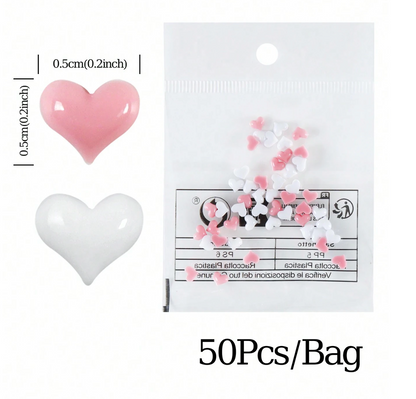 Mini Heart Nail Charms for Cute Coquette Nail Designs