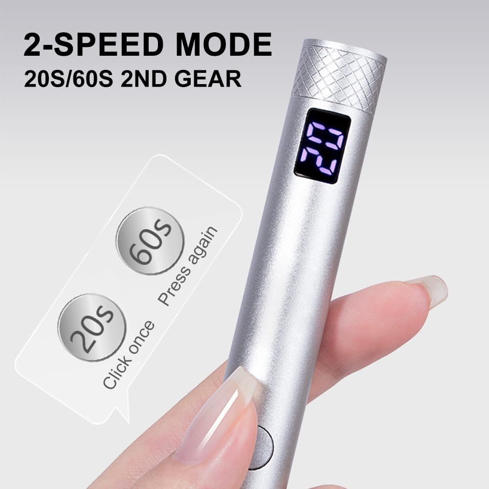 Mini LED Nail Lamp with Digital Timer Display