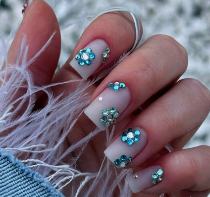 12-Grid Mixed Rhinestone Nail Art
