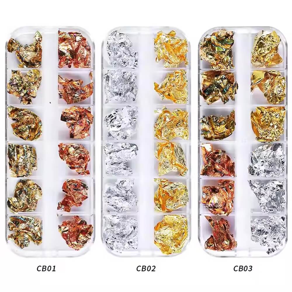 Nail Foil Flakes Set CB01–CB06