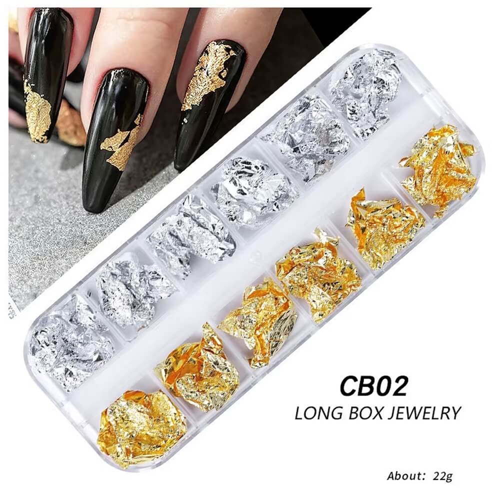 Nail Art Foil Flakes Storage Box