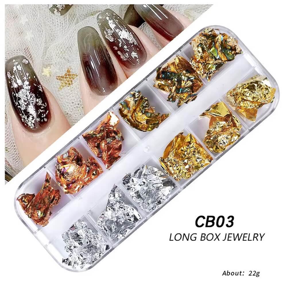 Nail Foil Flakes for Gel Nail Designs