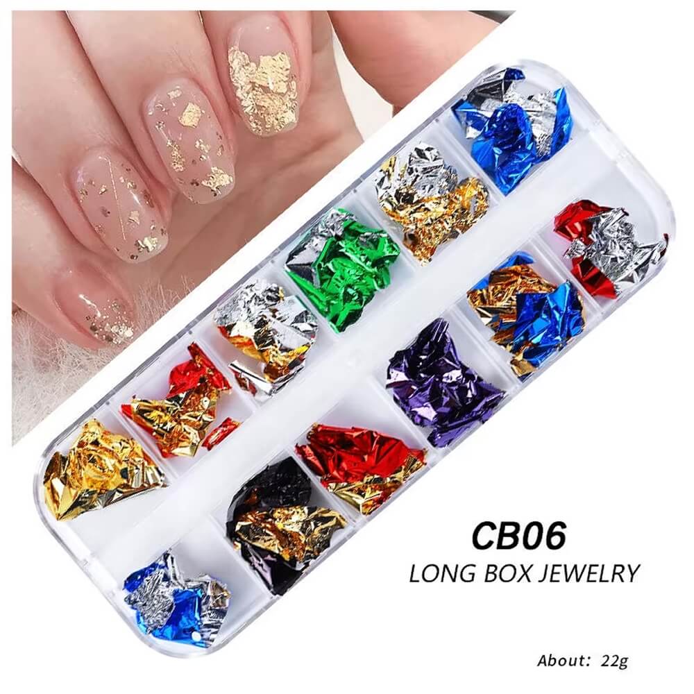 Nail Decoration Foil Flakes Box
