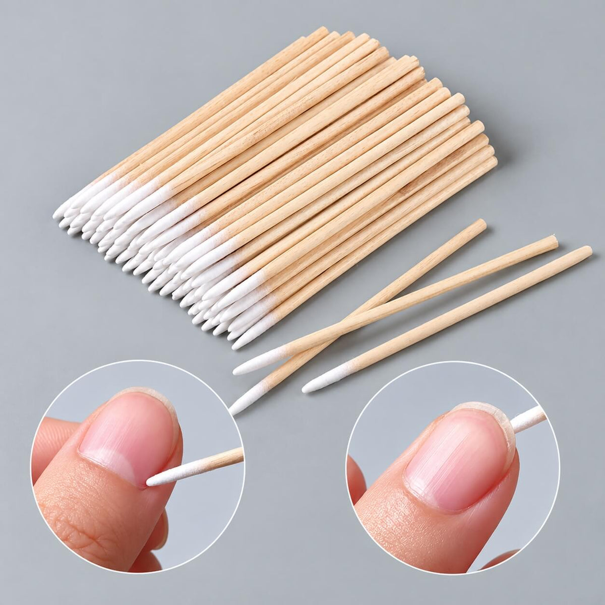 Nail Cleaning Wood Swabs 100pcs