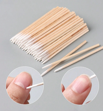 Nail Cleaning Wood Swabs (100 pcs)