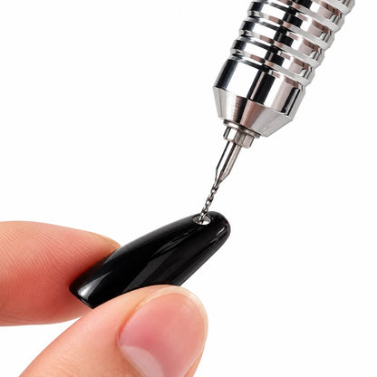 Silver nail piercing drill bit with 2.35 mm shank and 37.6 mm total length