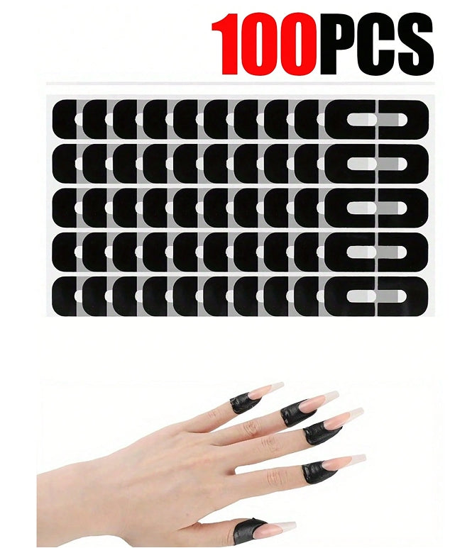 100 piece self-adhesive manicure finger wraps