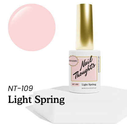 Nail Thoughts NT-109 Light Spring white-pink gel polish, 10ml bottle