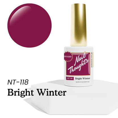 Nail Thoughts Bright Winter magenta gel nail polish, 10ml