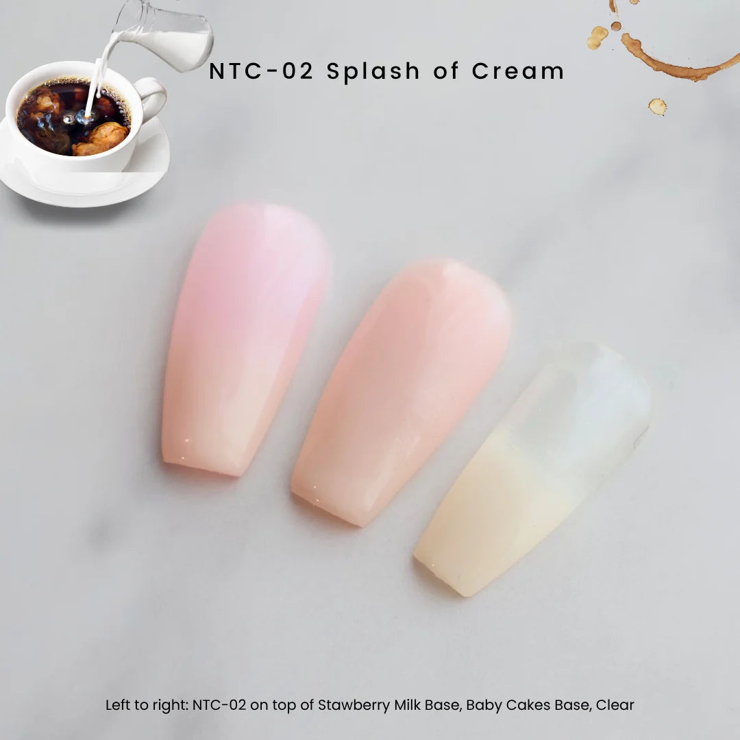 NTC-02 Splash of Cream for baby boomer nail ombre effects
