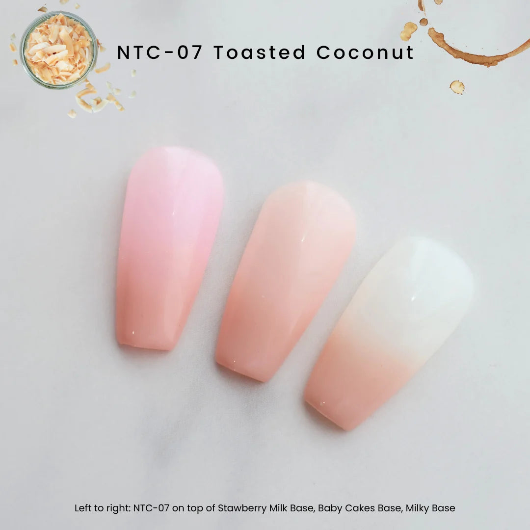 Nail Thoughts Toasted Coconut 3.8g blending gel for sheer nail designs