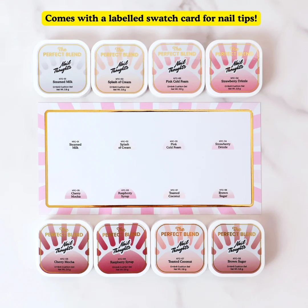 KOKOIST Nail Thoughts cushion gel set for baby boomer and French ombre nails