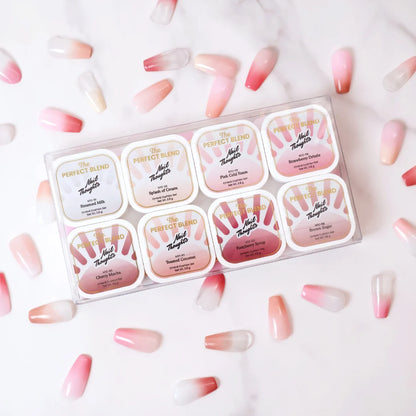 Nail Thoughts Perfect Blend eight color ombre cushion gel kit with mini sponges and grabber