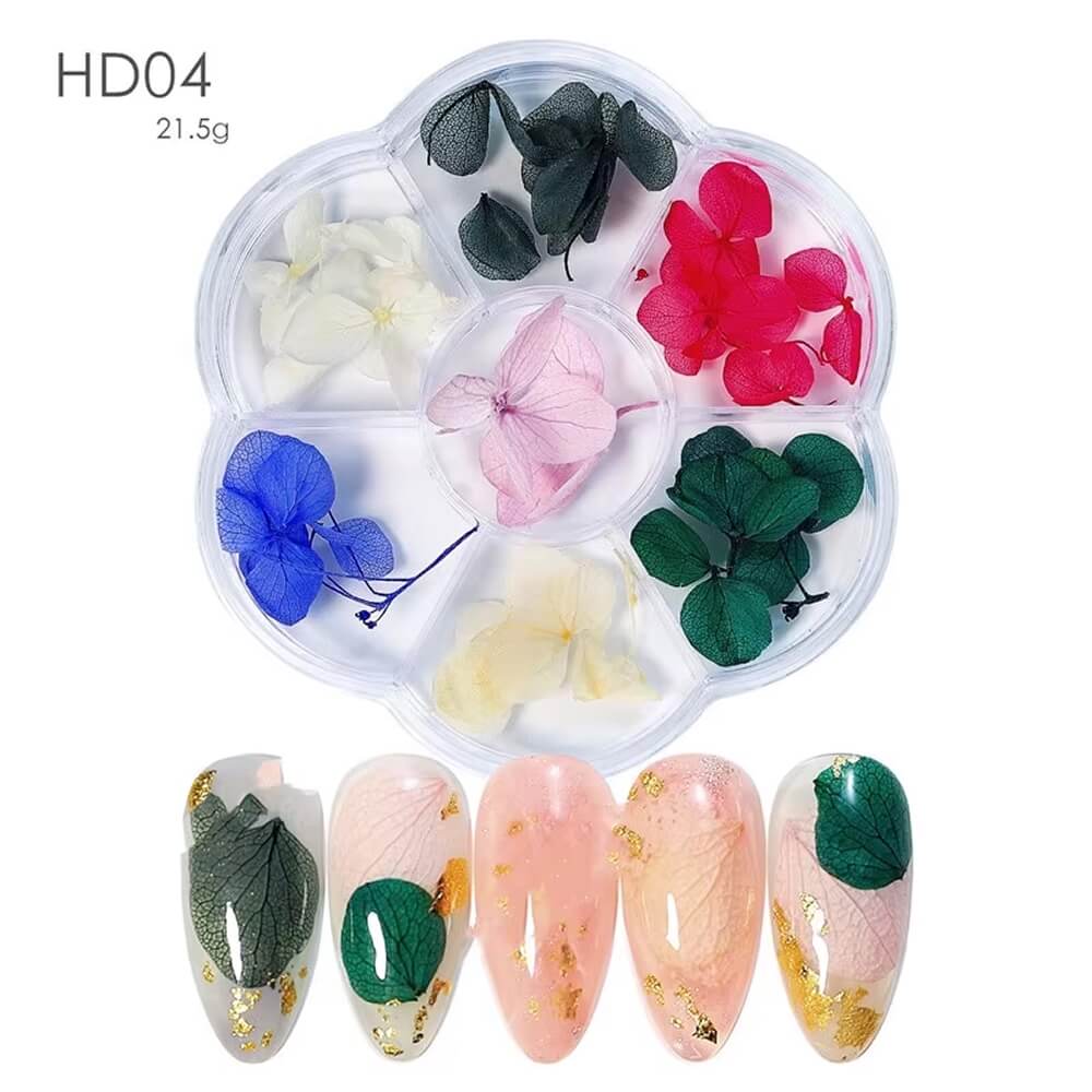3D Dried Flower Nail Decorations