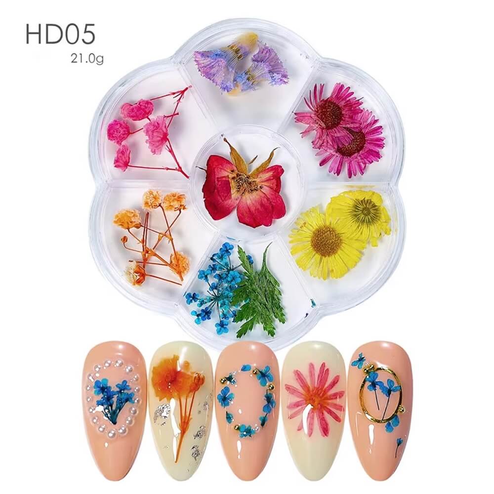 Natural Pressed Flowers for Nails