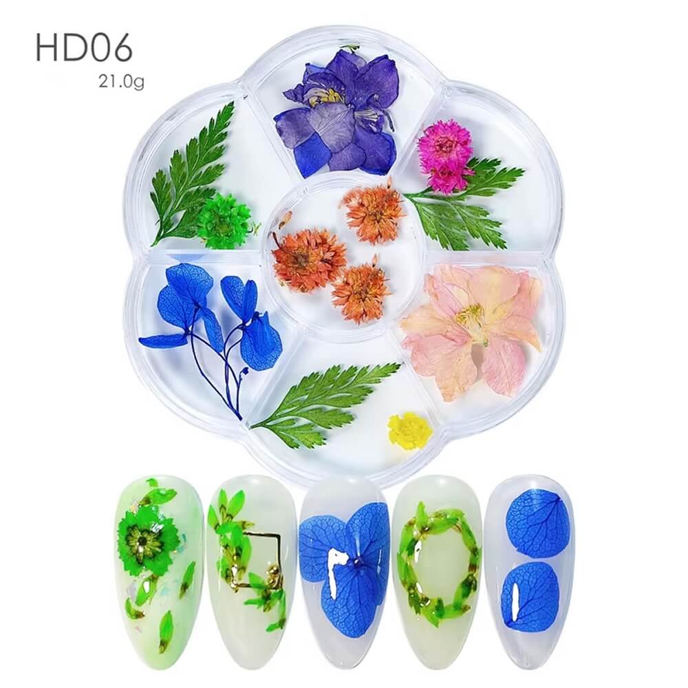 Dried Flowers for Gel Nail Designs