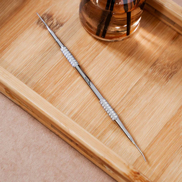 Nghia P-15 ergonomic stainless steel cuticle pusher for manicure and pedicure