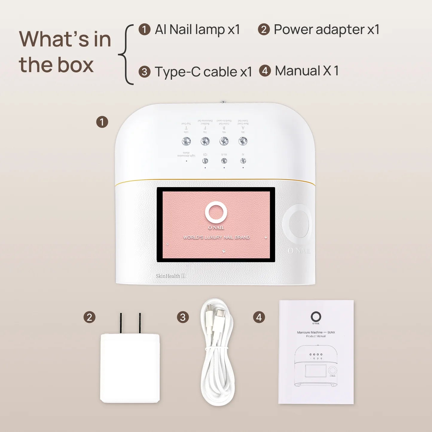 SUNX PRO AI nail lamp pink O NAIL professional smart nail curing lamp