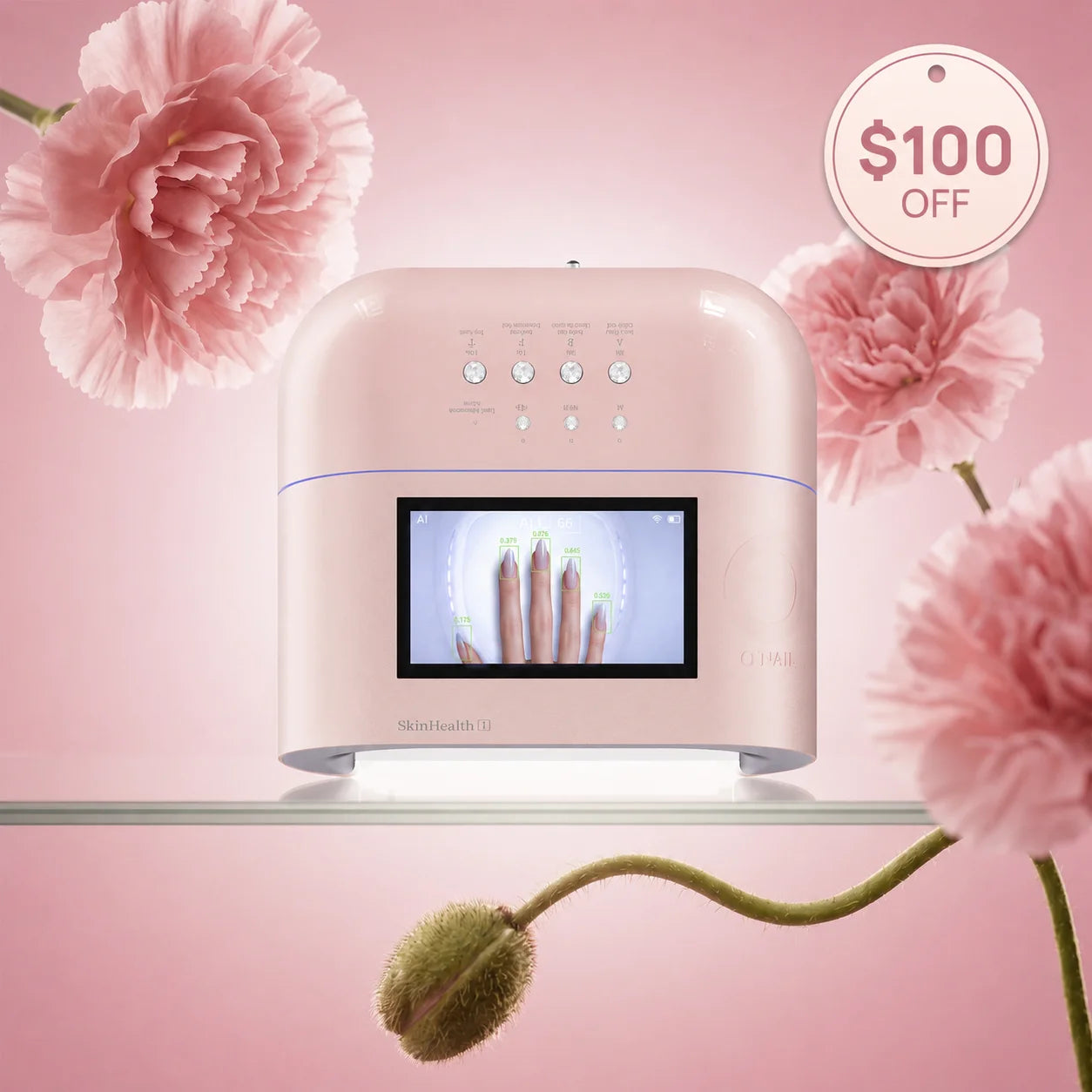 O NAIL AI Nail Lamp SUNX PRO Pink