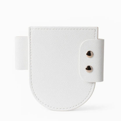 O Nail Drill Holder Case, white, clipped to a belt