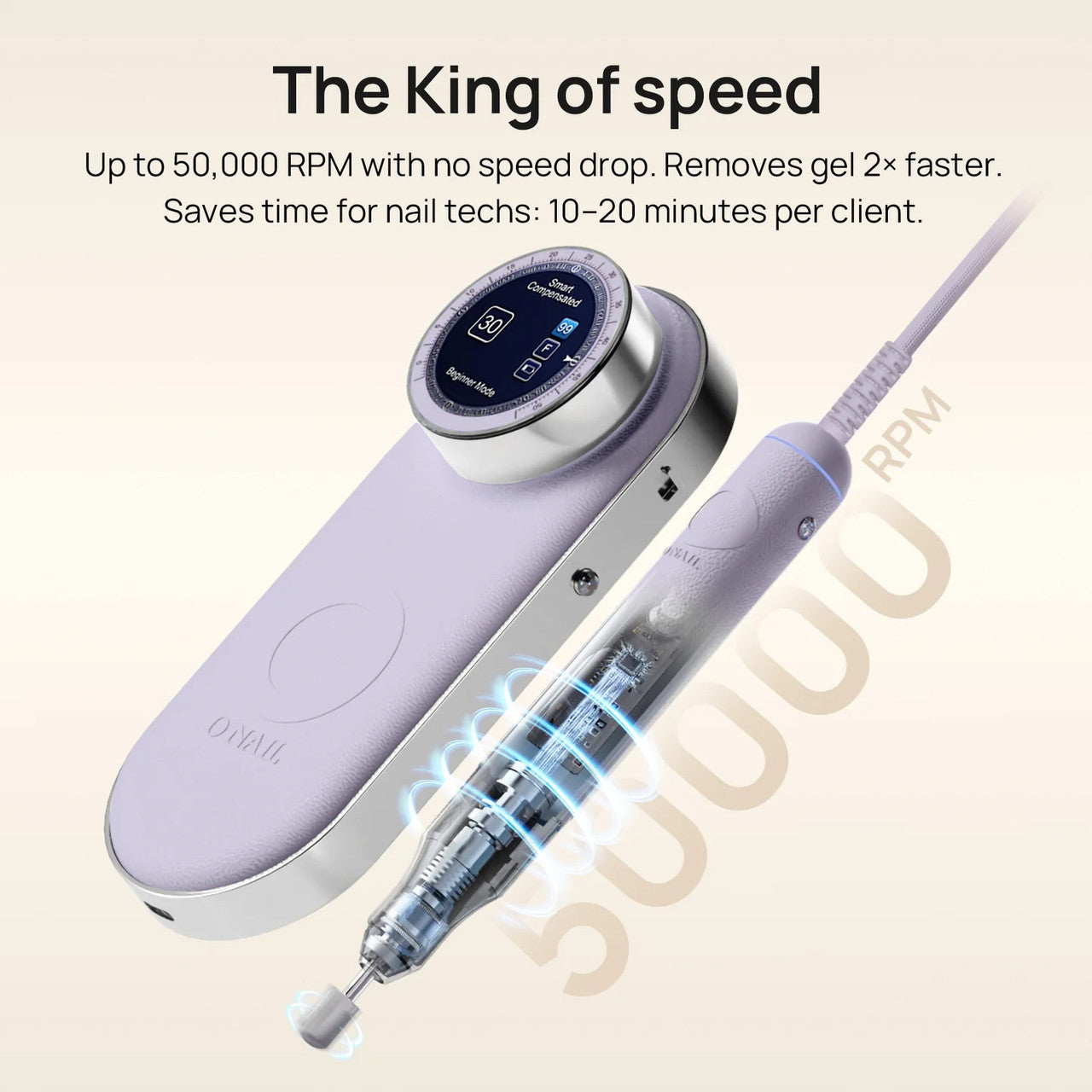 O NAIL Professional Nail Drill Purple