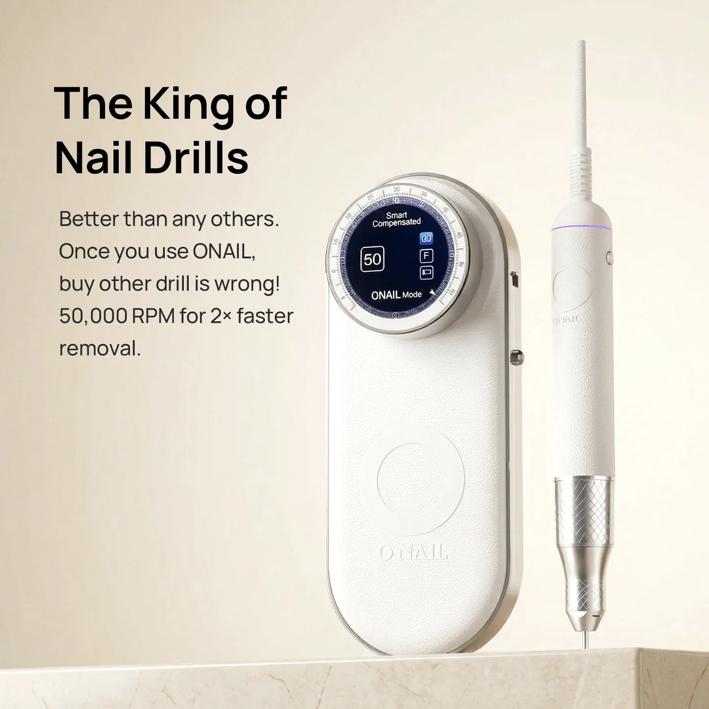 O NAIL Pro Max nail drill white