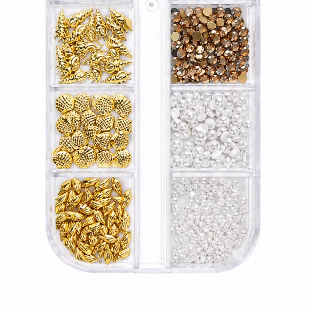 Ocean Nail Art Charms & Caviar Beads Set