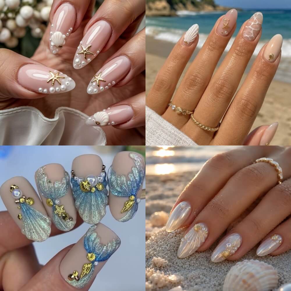 Ocean Nail Art Charms & Caviar Beads Set