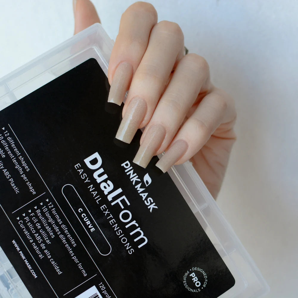 Pink Mask Nail Dual Forms 120pcs