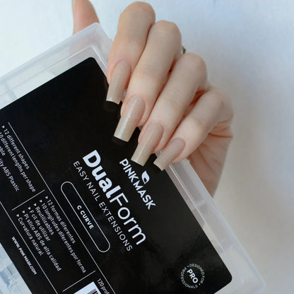 Pink Mask Nail Dual Forms 120pcs