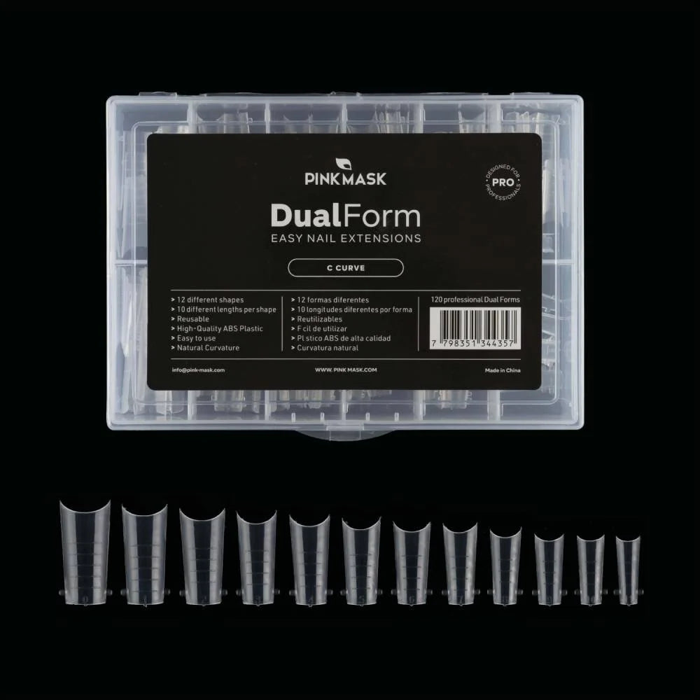 Pink Mask C Curve Nail Extension Forms