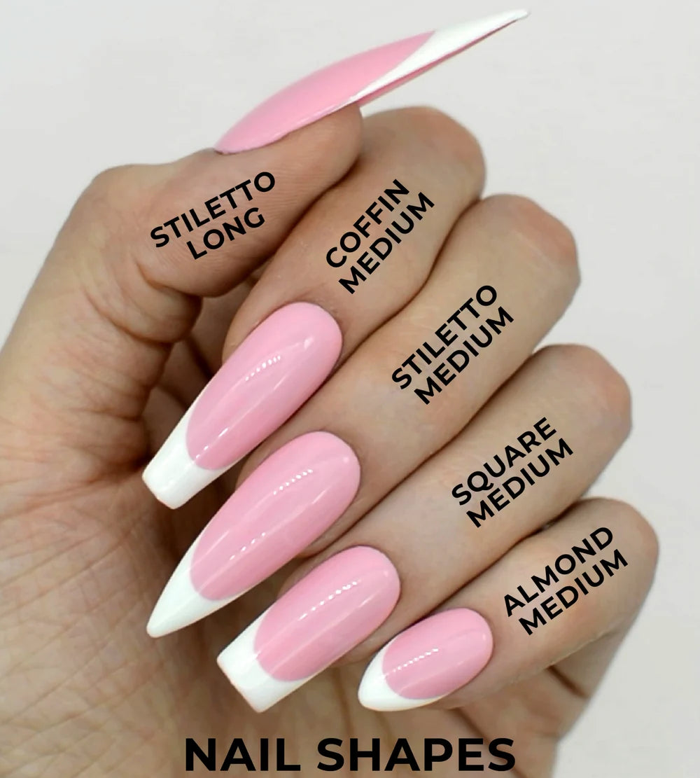 Pink Mask Easy Coffin Nail Tips