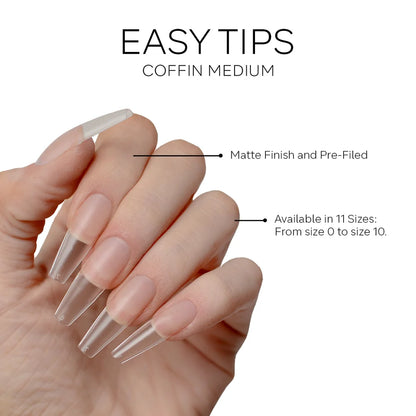 Pink Mask Coffin Extension Tips 550pcs