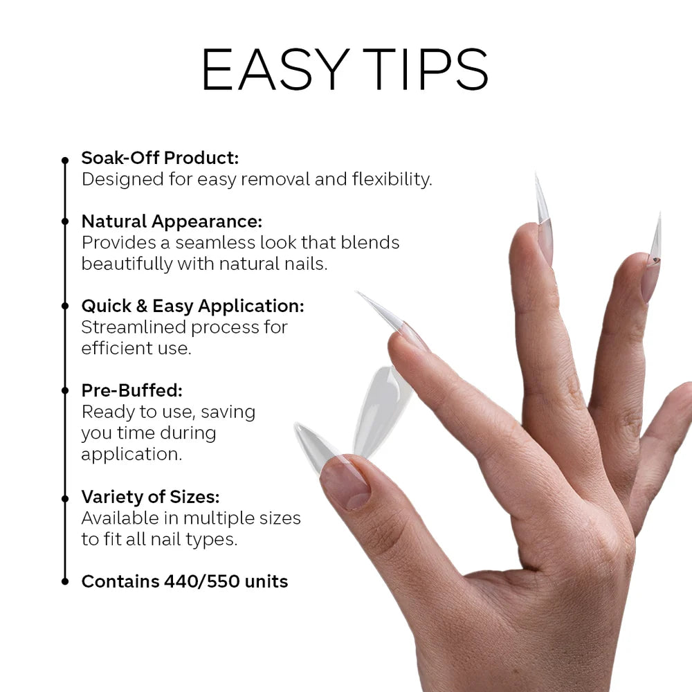 Pink Mask Easy Tips Medium Coffin