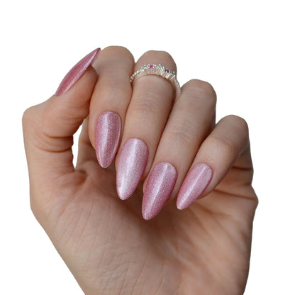Pink Mask Blush Aura pink magnetic gel polish for Velvet Nails