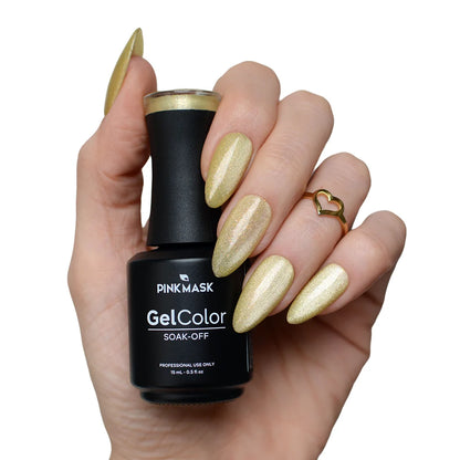 Pink Mask Champagne Pearl Pastel Cat Eye magnetic gel polish 15ml