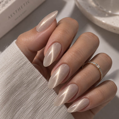 Pink Mask Crystal Nude Cat Eye Icy Crystal nail color