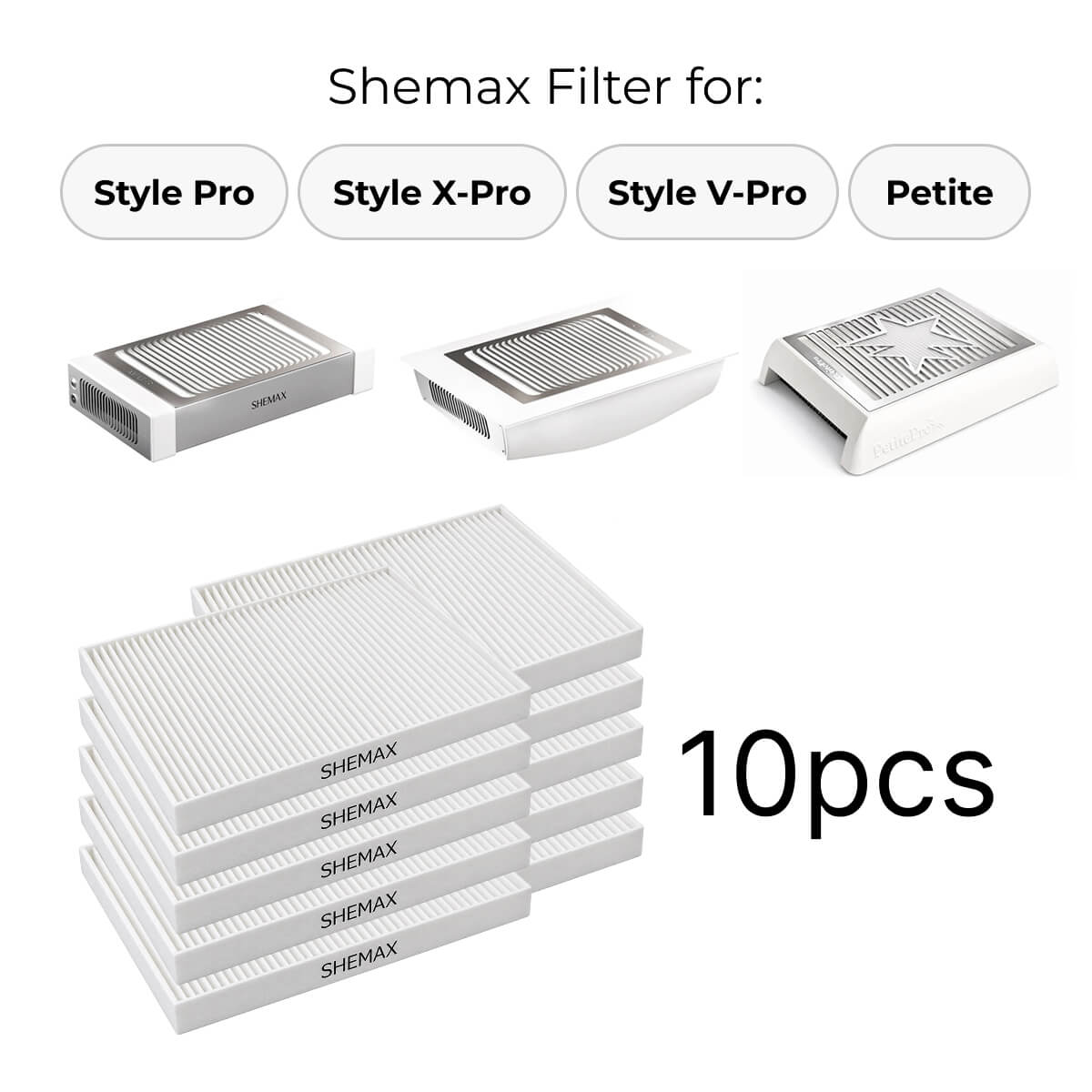 SHEMAX professional nail dust collector filter replacement.Sale (10pcs)