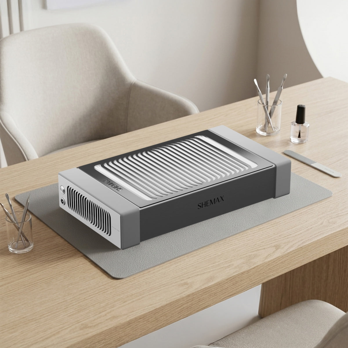 Shemax Style PRO Nail Dust Collector Grey – Now in an Upgraded Design!