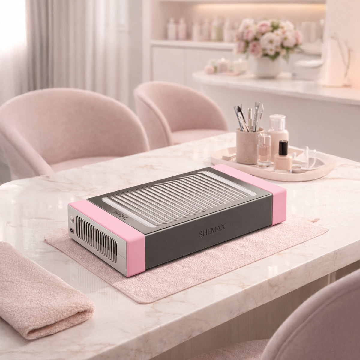 Shemax Style PRO Nail Dust Collector Pastel Pink – Now in an Upgraded Design!