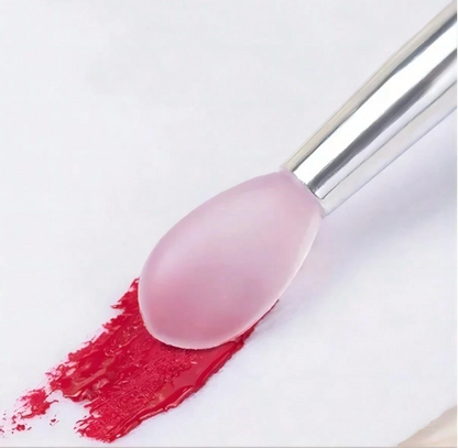 Silicone Nail Chrome Powder Applicator Brush