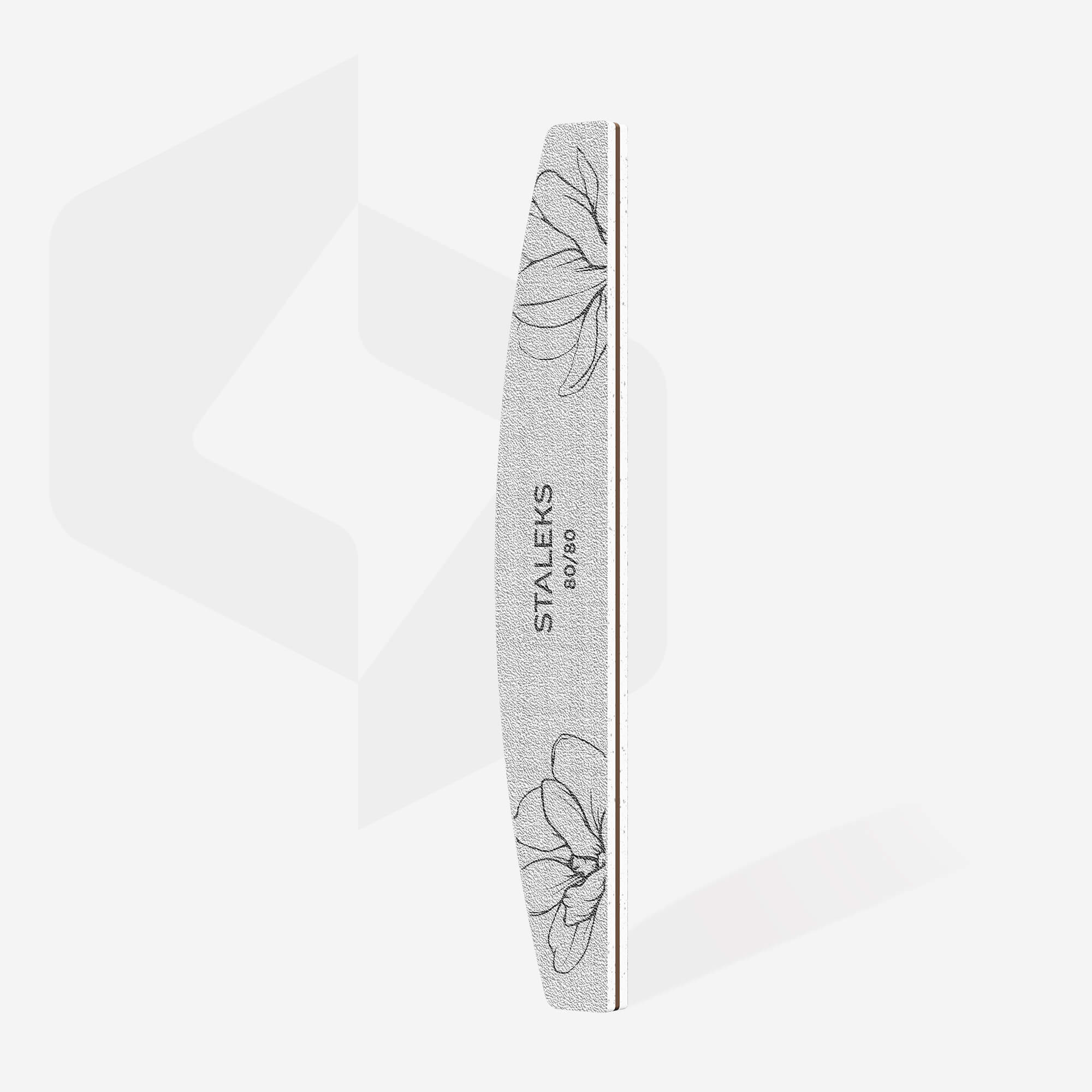 Staleks Smart 40 Crescent Nail File — straight side detail