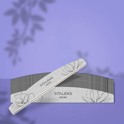 Staleks Smart 40 Crescent Nail File — single file close-up, crescent shape